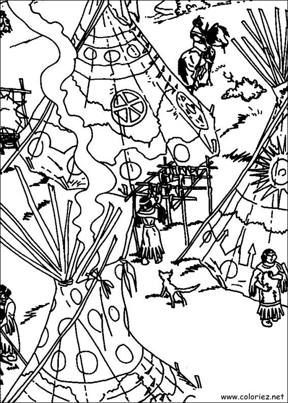 Coloriage de Yakari à imprimer