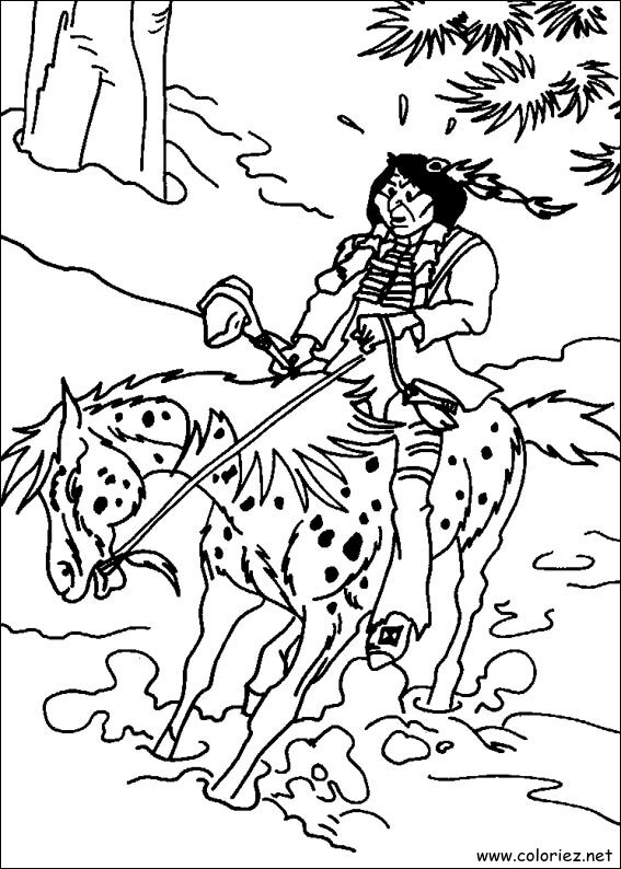 Coloriage de Yakari à imprimer