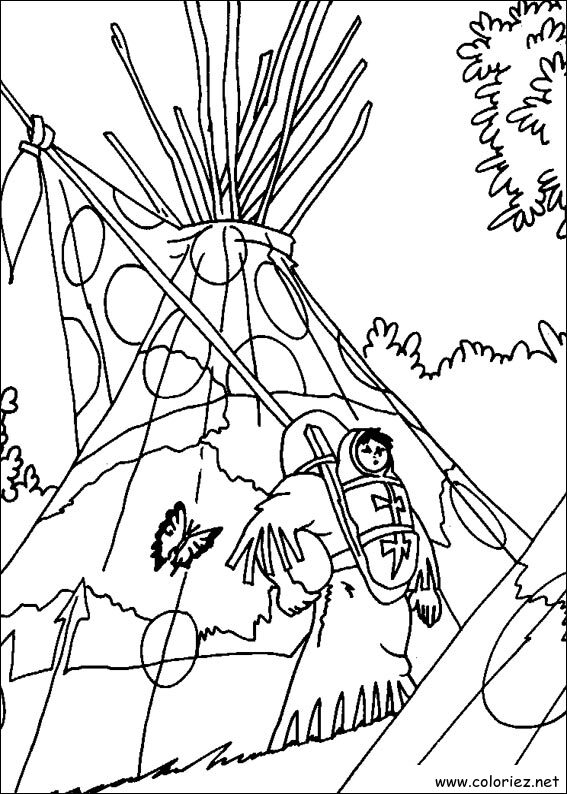 Coloriage de Yakari à imprimer