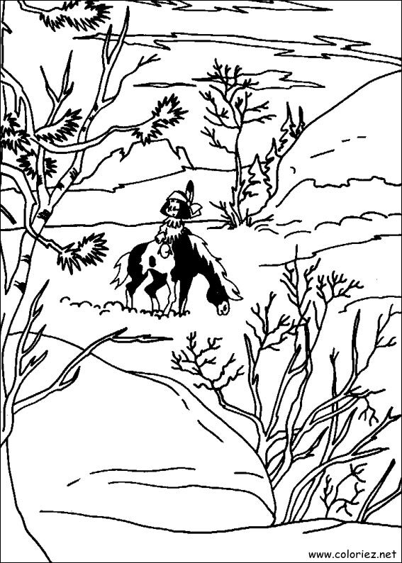 Coloriage de Yakari à imprimer