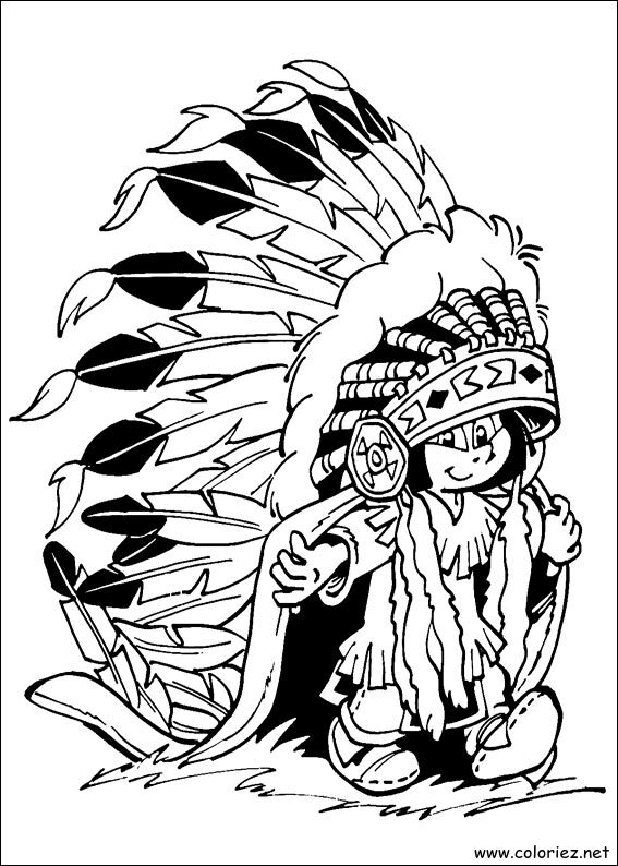 Coloriage de Yakari à imprimer