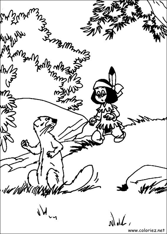 Coloriage de Yakari à imprimer