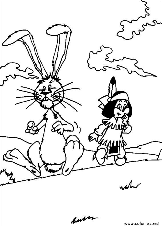 Coloriage de Yakari à imprimer