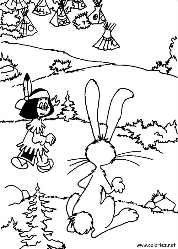 Coloriage de Yakari à imprimer