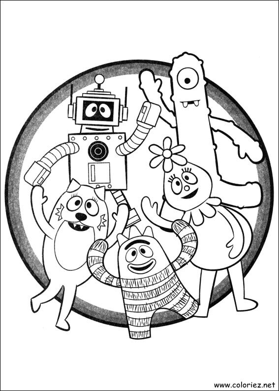Coloriage de Yo Gabba Gabba! à imprimer