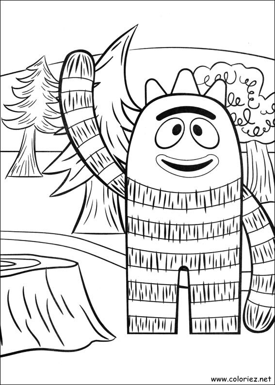 Coloriage de Yo Gabba Gabba! à imprimer