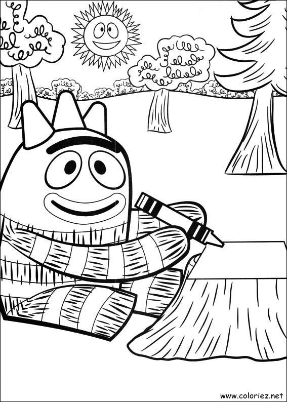 Coloriage de Yo Gabba Gabba! à imprimer