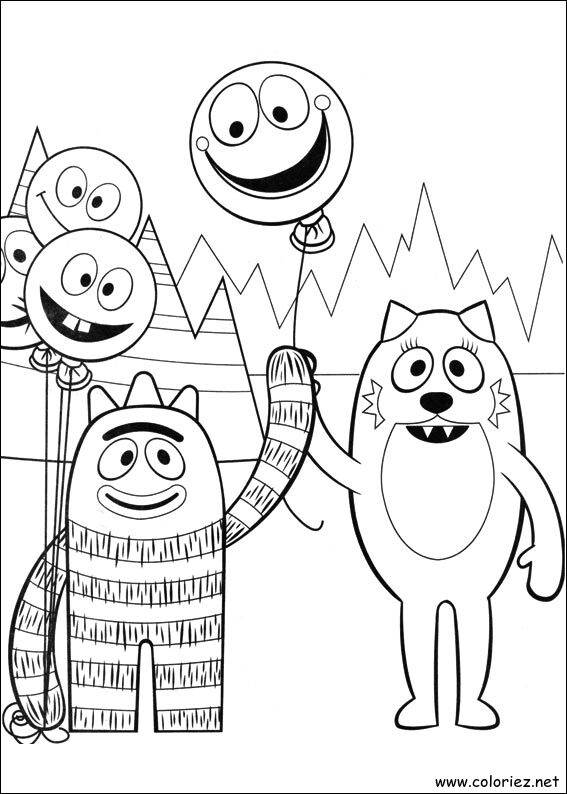 Coloriage de Yo Gabba Gabba! à imprimer