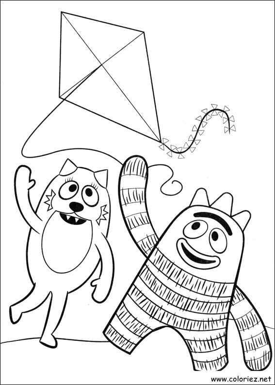 Coloriage de Yo Gabba Gabba! à imprimer