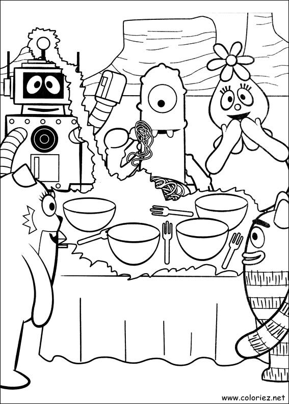 Coloriage de Yo Gabba Gabba! à imprimer