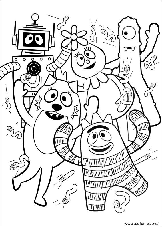 Coloriage de Yo Gabba Gabba! à imprimer