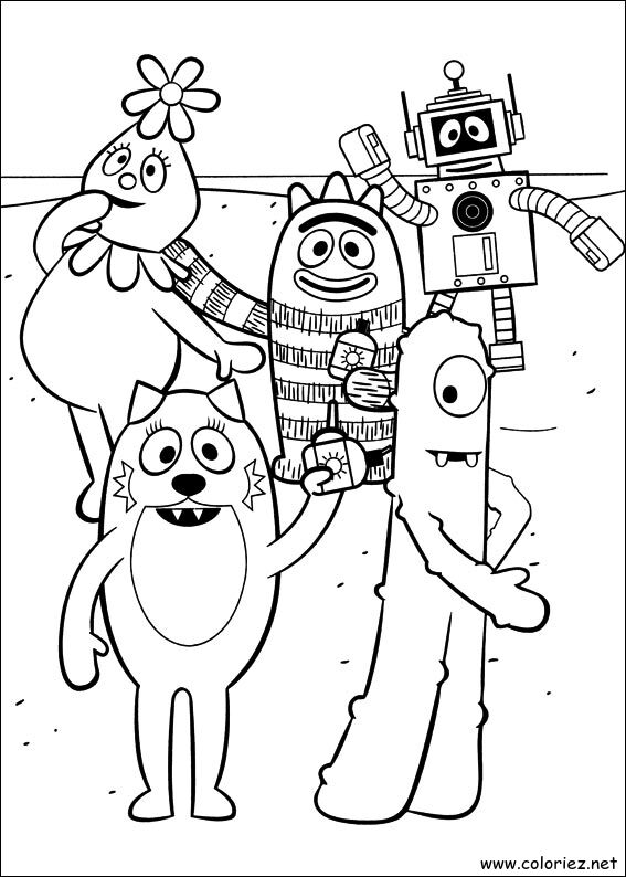 Coloriage de Yo Gabba Gabba! à imprimer