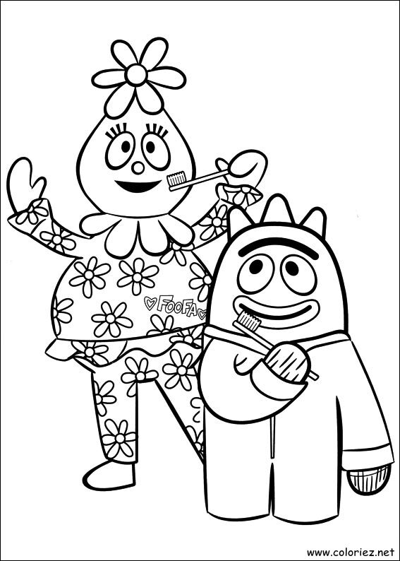Coloriage de Yo Gabba Gabba! à imprimer