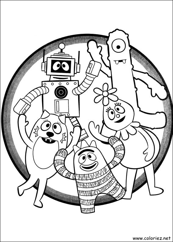 Coloriage de Yo Gabba Gabba! à imprimer
