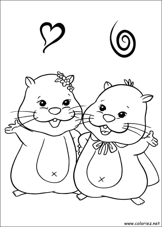 Coloriage de Zhu Zhu Pets à imprimer